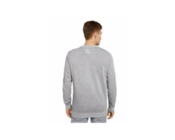 TOM TAILOR Sweatshirt uni regular fit Grün/Blau/Hellgrau/Silber/Grau