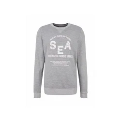 TOM TAILOR Sweatshirt uni regular fit Grün/Blau/Hellgrau/Silber/Grau