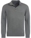 Barbour Strickpullover Troyer Tain Dunkelgrau/Grau