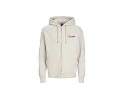 Jack & Jones Sweatjacke JORVESTERBRO Khaki/Beige/Weiß