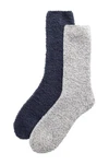 Next Kuschelsocken 2er-Pack Bequeme Bettsocken Grau/Dunkelblau