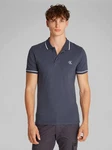 Calvin Klein Jeans Poloshirt TIPPING SLIM POLO mit Logomarkenlabel Dunkelblau/Blau