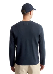 Marc O'Polo Pullover Rundhals Bi-Colour-Strick Zweifarbig/Bi-Colour