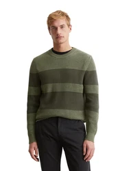 Marc O'Polo Rundhalspullover Dunkelgrün/Khaki/Grün