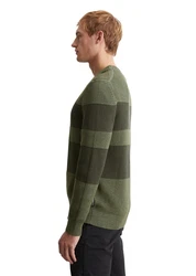Marc O'Polo Rundhalspullover Dunkelgrün/Khaki/Grün