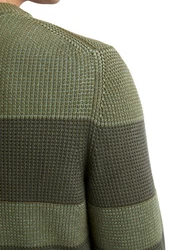 Marc O'Polo Rundhalspullover Dunkelgrün/Khaki/Grün