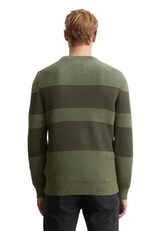 Marc O'Polo Rundhalspullover Dunkelgrün/Khaki/Grün