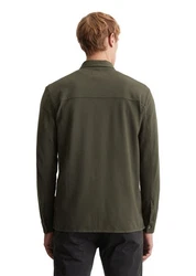 Marc O'Polo Langarm-Poloshirt Dunkelgrün/Khaki/Grün