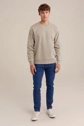 WE Fashion Sweater Braun/Beige/Khaki/Grau/Lila