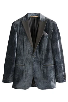 Next Sakko Slim Fit Grau/Dunkelblau/Blau Next Sakko Slim Fit Grau/Dunkelblau/Blau