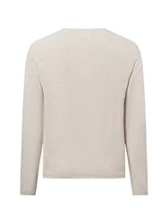 Nils Sundstrm Strickpullover Khaki/Weiß/Beige/Braun