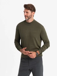OMBRE Rollkragenpullover Dunkelgrün/Khaki