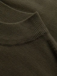 OMBRE Rollkragenpullover Dunkelgrün/Khaki