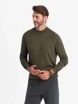 OMBRE Rollkragenpullover Dunkelgrün/Khaki