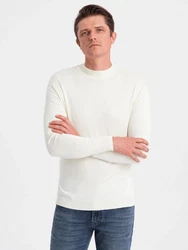 OMBRE Rollkragenpullover Creme/Weiß/Khaki