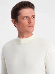 OMBRE Rollkragenpullover Creme/Weiß/Khaki