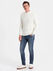 OMBRE Rollkragenpullover Creme/Weiß/Khaki