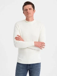 OMBRE Rollkragenpullover Creme/Weiß/Khaki