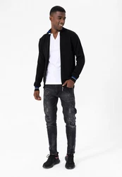Moxx Paris Cardigan Schwarz/Hellblau/Dunkelblau