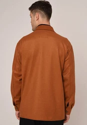 Antioch Wintermantel Kent collar Shirt Braun/Orange/Rot