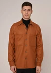 Antioch Wintermantel Kent collar Shirt Braun/Orange/Rot