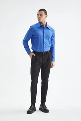 Antioch Blusenshirt Business Shirt Blau/Hellblau
