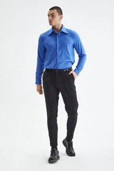 Antioch Blusenshirt Business Shirt Blau/Hellblau