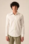 Antioch Blusenshirt Business Shirt Khaki/Weiß/Grün/Beige