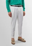Antioch Strandhose High Waist Belted Weiß/Creme/Grün