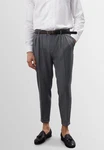 Antioch Strandhose High Waist Belted Dunkelgrau/Grau/Hellgrau