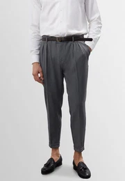7/8-Strandhose Trousers High Waist and Belted