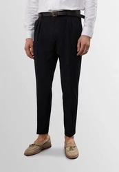 Antioch Strandhose High Waist Belted Dunkelblau/Blau/Schwarz