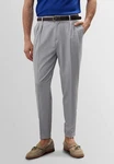 Antioch Strandhose High Waist Belted Grau/Hellgrau