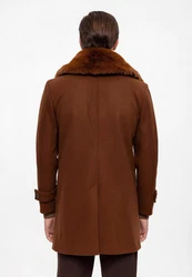 Antioch Wintermantel Double Breasted Coat Braun/Dunkelbraun/Orange