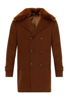 Antioch Wintermantel Double Breasted Coat Braun/Dunkelbraun/Orange