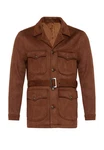 Antioch Winterjacke Slim Fit Belted Suede Coat Braun/Beige