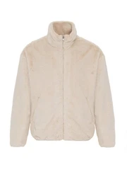 Wintermantel Stand Collar Faux Fur Coat