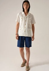 Antioch Blusenshirt Beige/Weiß/Dunkelblau/Creme/Grau