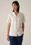 Antioch Blusenshirt Beige/Weiß/Dunkelblau/Creme/Grau