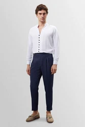 Antioch Blusenshirt Standing Collar Shirt Weiß/Creme
