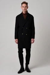 Antioch Wintermantel Coat Schwarz/Hellblau/Dunkelblau