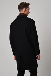 Antioch Wintermantel Coat Schwarz/Hellblau/Dunkelblau