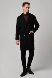 Antioch Wintermantel Coat Schwarz/Hellblau/Dunkelblau