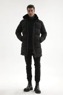 Antioch Wintermantel Coat Schwarz/Grau
