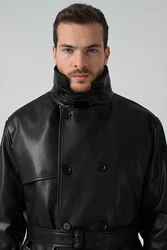 Antioch Wintermantel Coat Schwarz/Dunkelgrün