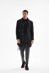 Antioch Wintermantel Schwarz/Grau/Hellblau