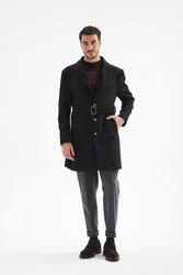 Antioch Wintermantel Schwarz/Grau/Hellblau