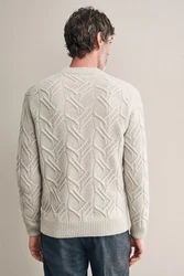 Next Rundhalspullover Regular Fit Signature Beige/Grau/Khaki/Weiß/Braun
