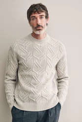Next Rundhalspullover Regular Fit Signature Beige/Grau/Khaki/Weiß/Braun