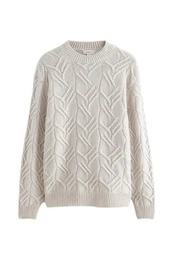 Rundhalspullover Regular Fit Signature Zopfmusterpullover (1-tlg)